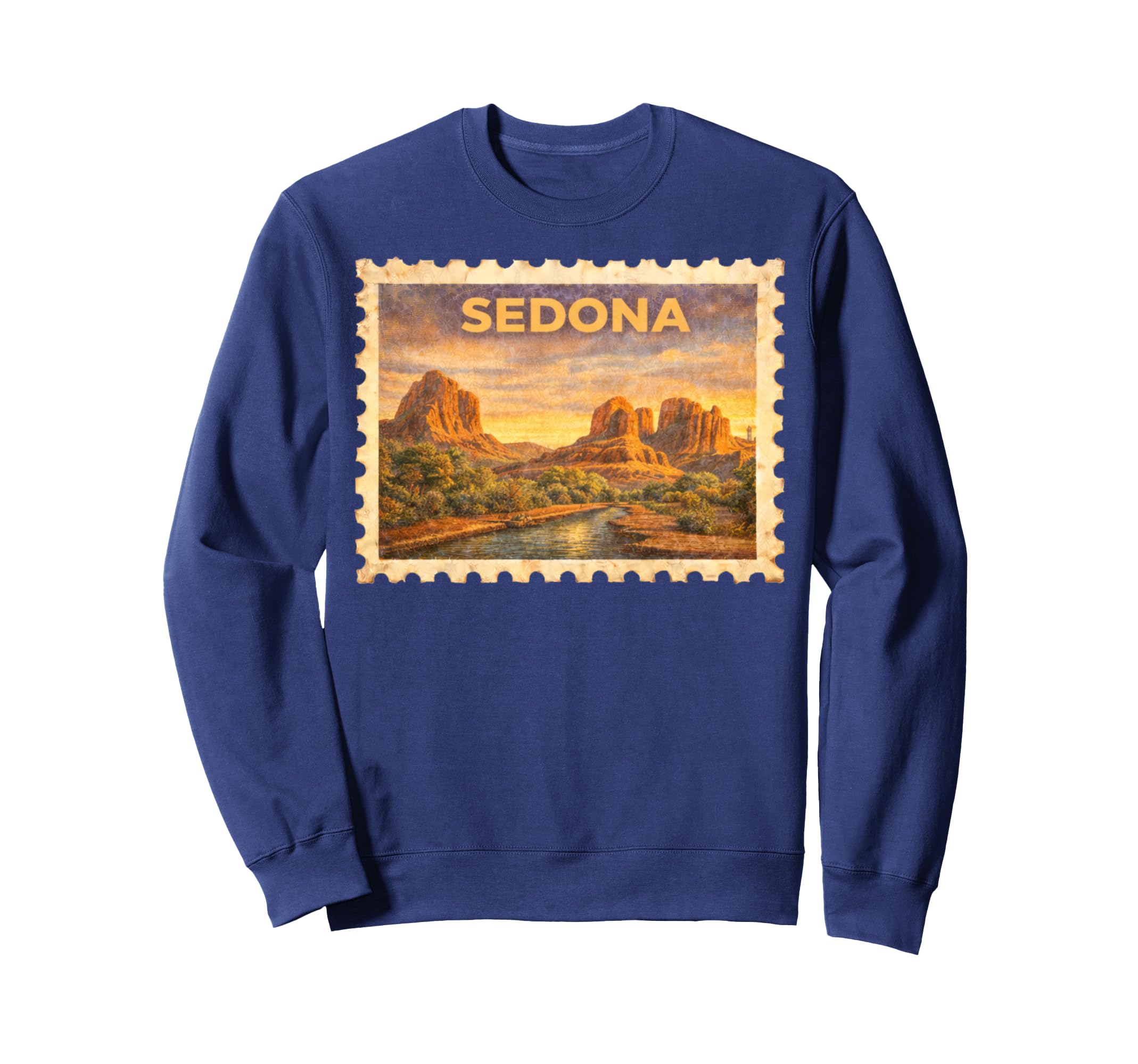 Sedona Travel Stamp Art Sweatshirt - Trendy Graphic Unisex - T-Shirt, Sweatshirt, Hoodie