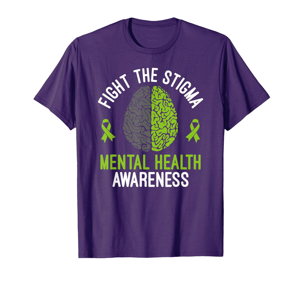 Mental Health Fight Stigma Mental Health T-Shirt - Graphic Print Unisex - T-Shirt, Sweatshirt, Hoodie