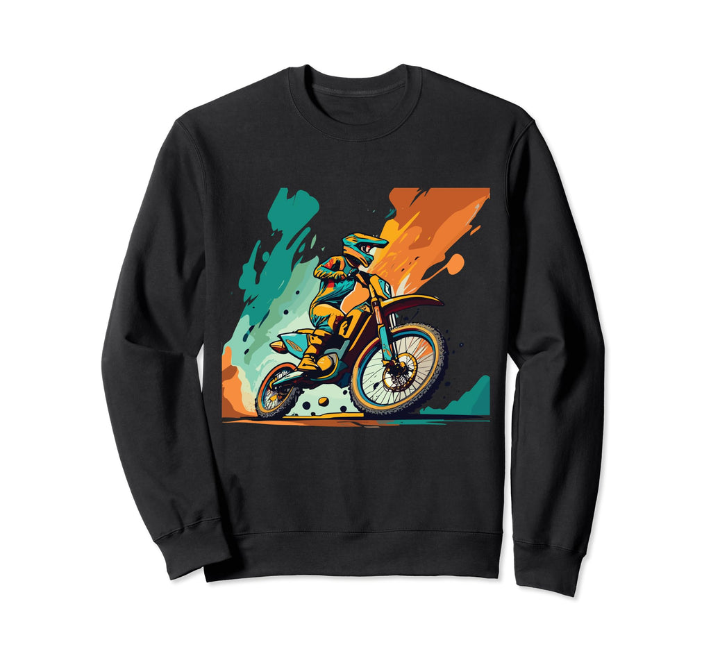 Dirt Bike Art Painting Motocross Sweatshirt - Novelty Apparel for Adults - T-Shirt, Sweatshirt, Hoodie