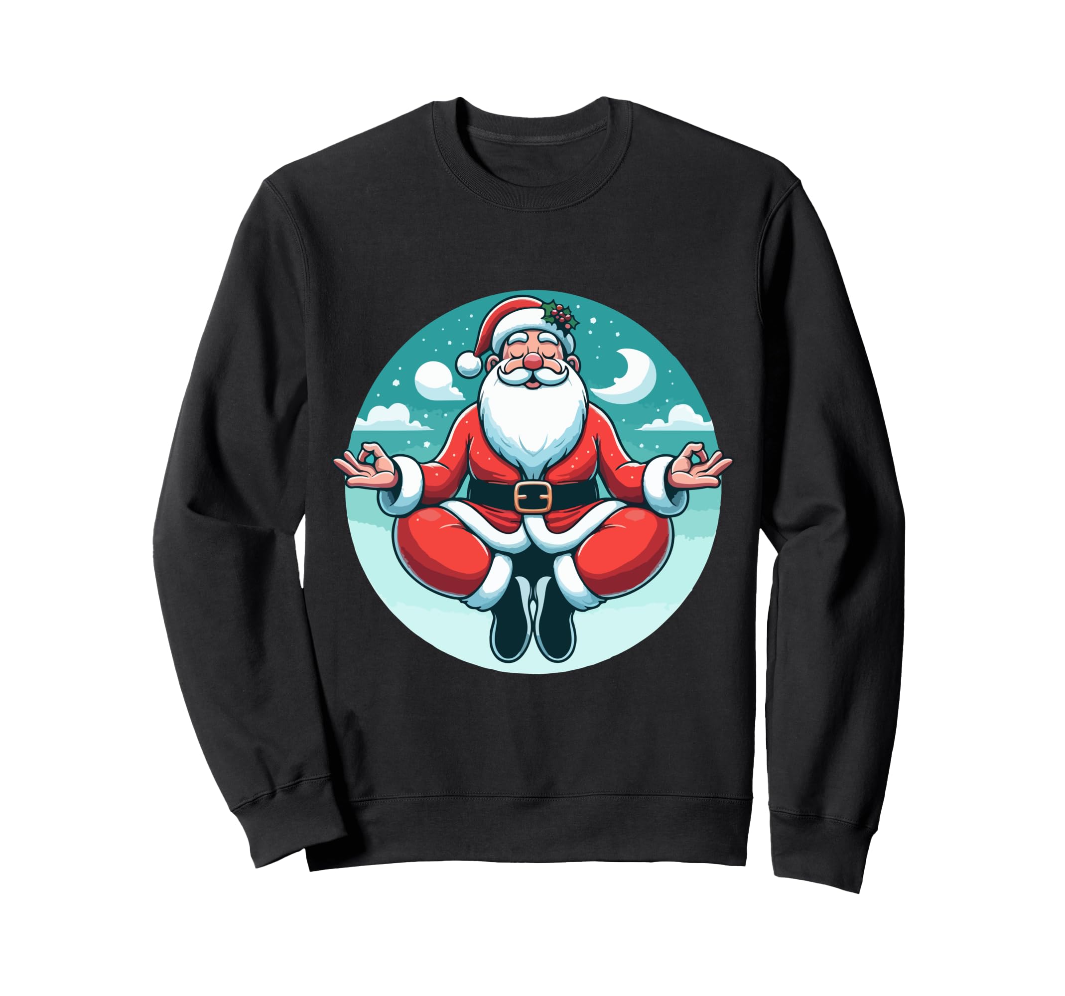 Meditation Santa Yoga Pose Sweatshirt - Streetwear Style Men Women - T-Shirt, Sweatshirt, Hoodie
