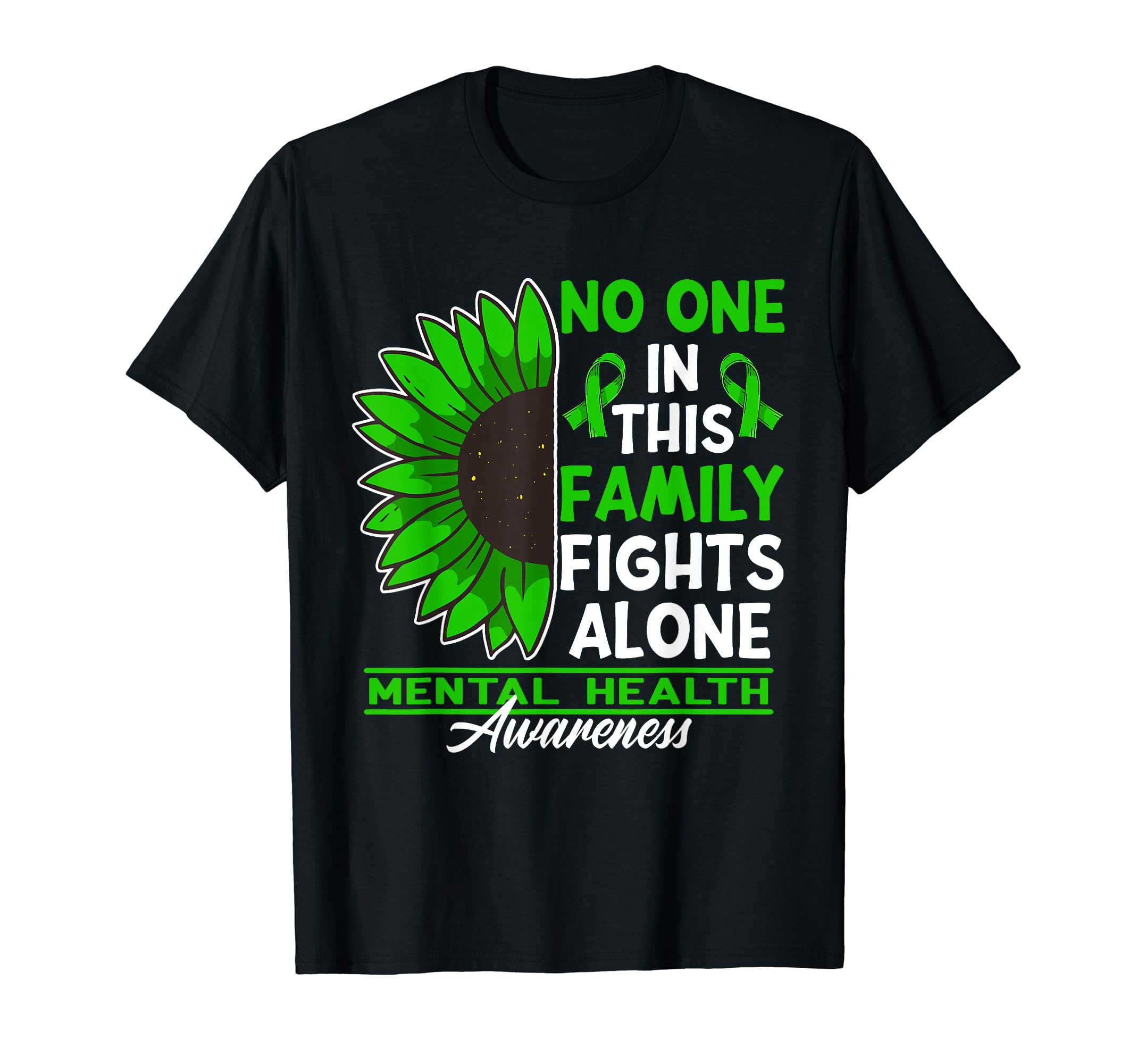 No One This Family Fights Alone I T-Shirt - Trendy Graphic for Adults - T-Shirt, Sweatshirt, Hoodie