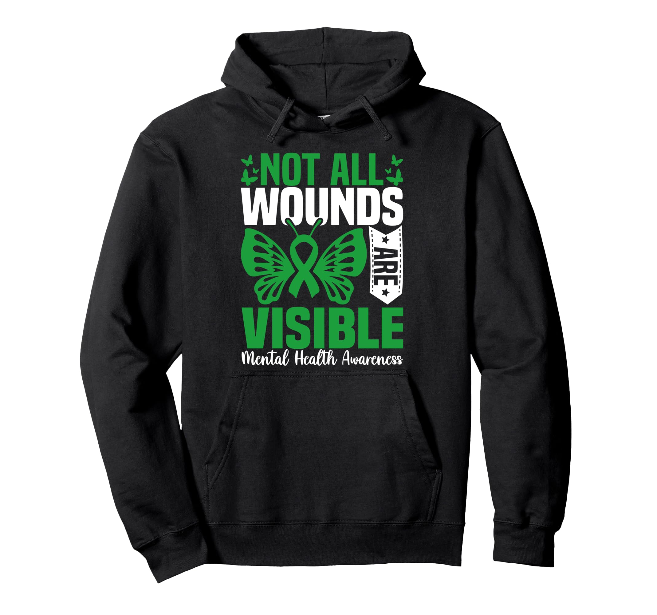 Not All Wounds Are Visible Mental Hoodie - Custom Art Print Men Women - T-Shirt, Sweatshirt, Hoodie