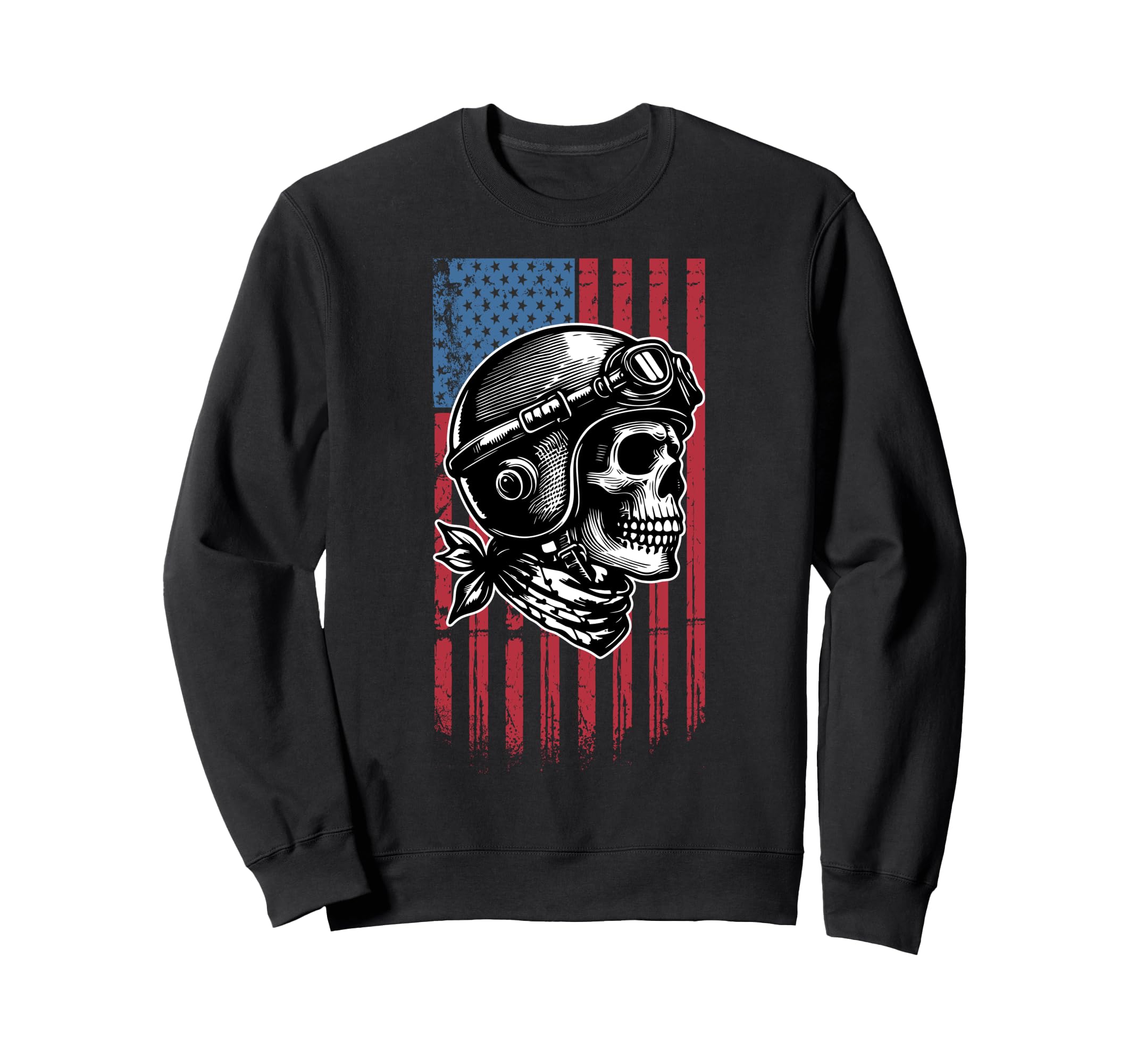 Us American Flag Live To Ride Sweatshirt - Fun Novelty Design for Adults - T-Shirt, Sweatshirt, Hoodie