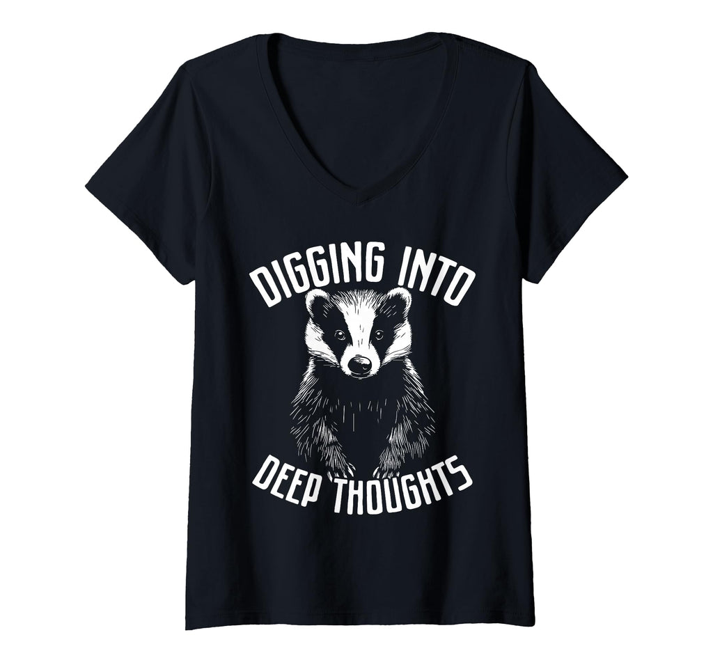 Womens Badger Overthinkers And T-Shirt - Fun Novelty Design for Adults - T-Shirt, Sweatshirt, Hoodie