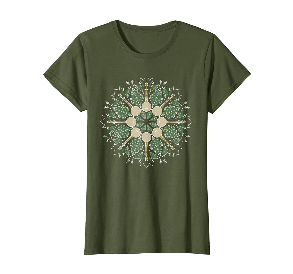 Banjo Mandala Bluegrass Mindfulness Nature T-Shirt - Trendy Graphic Unisex - T-Shirt, Sweatshirt, Hoodie