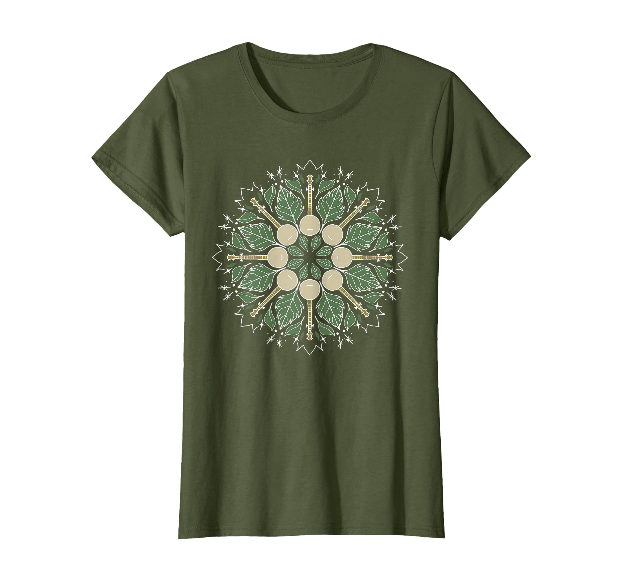Banjo Mandala Bluegrass Mindfulness Nature T-Shirt - Trendy Graphic Unisex - T-Shirt, Sweatshirt, Hoodie