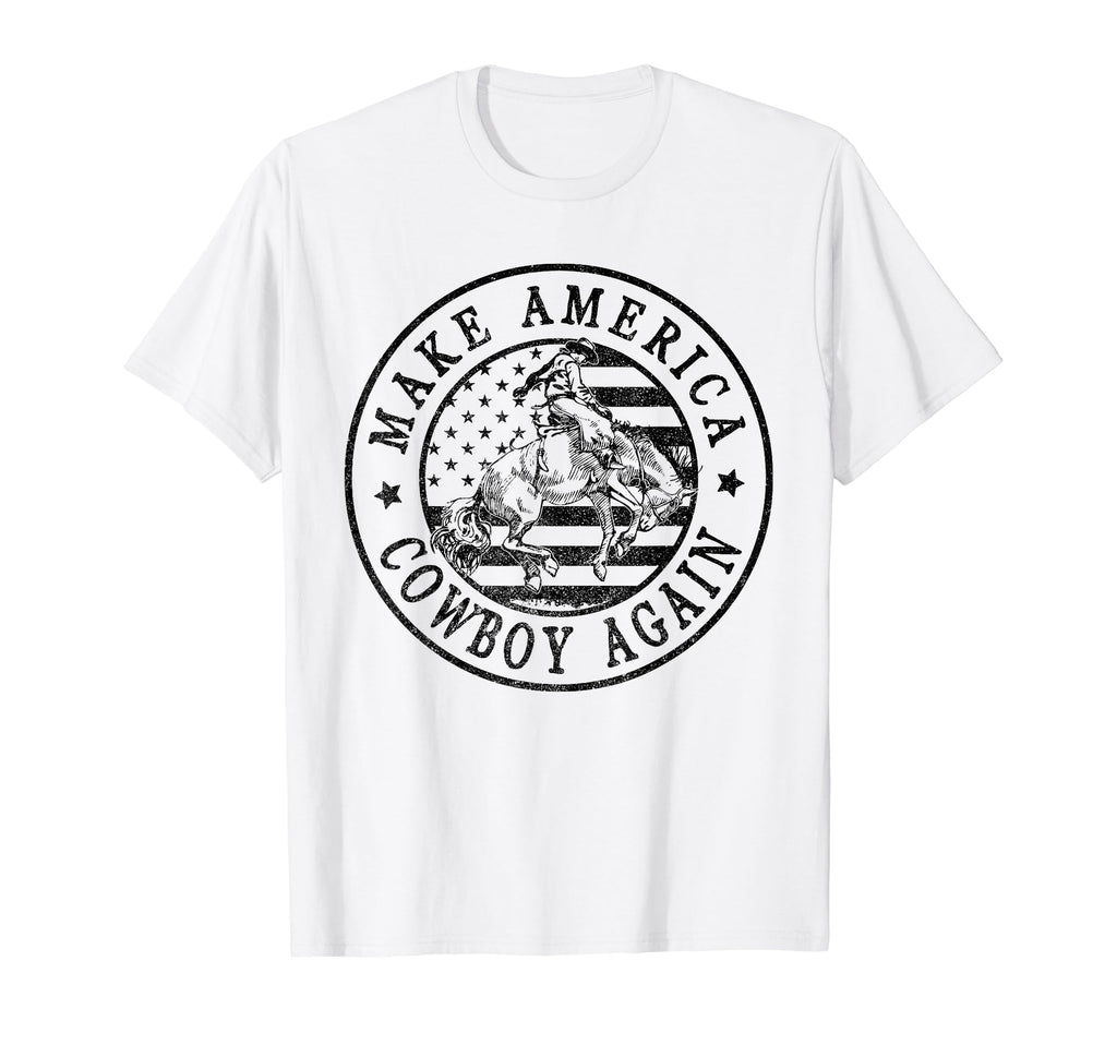 Makes America Cowboy Again Western T-Shirt - Minimalist Print Men Women - T-Shirt, Sweatshirt, Hoodie