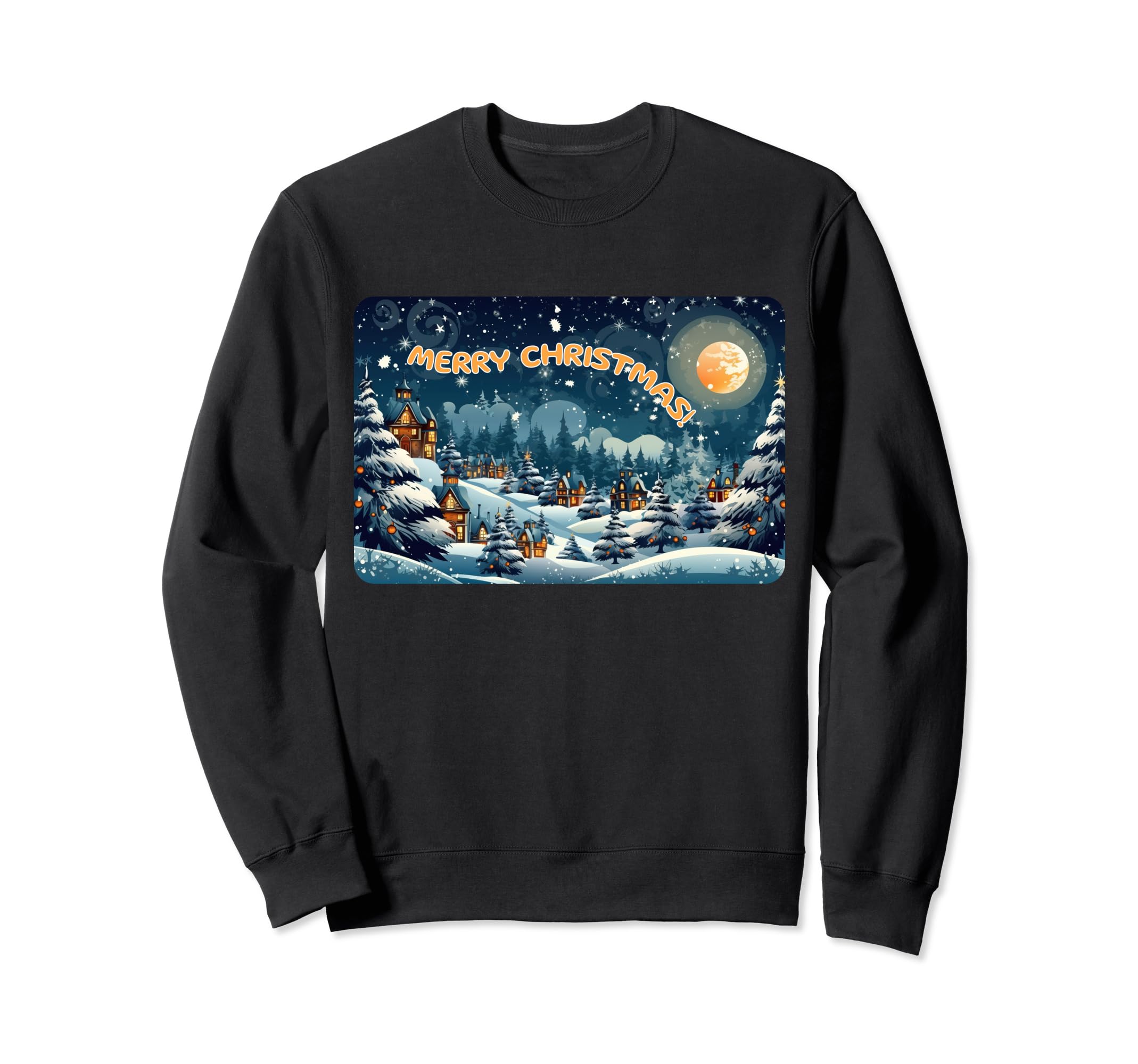 Merry Holiday Postcard Sweatshirt - Casual Everyday Wear for Adults - T-Shirt, Sweatshirt, Hoodie