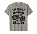 Two Wheels Forever Motorcycle T-Shirt - Minimalist Print Men Women - T-Shirt, Sweatshirt, Hoodie
