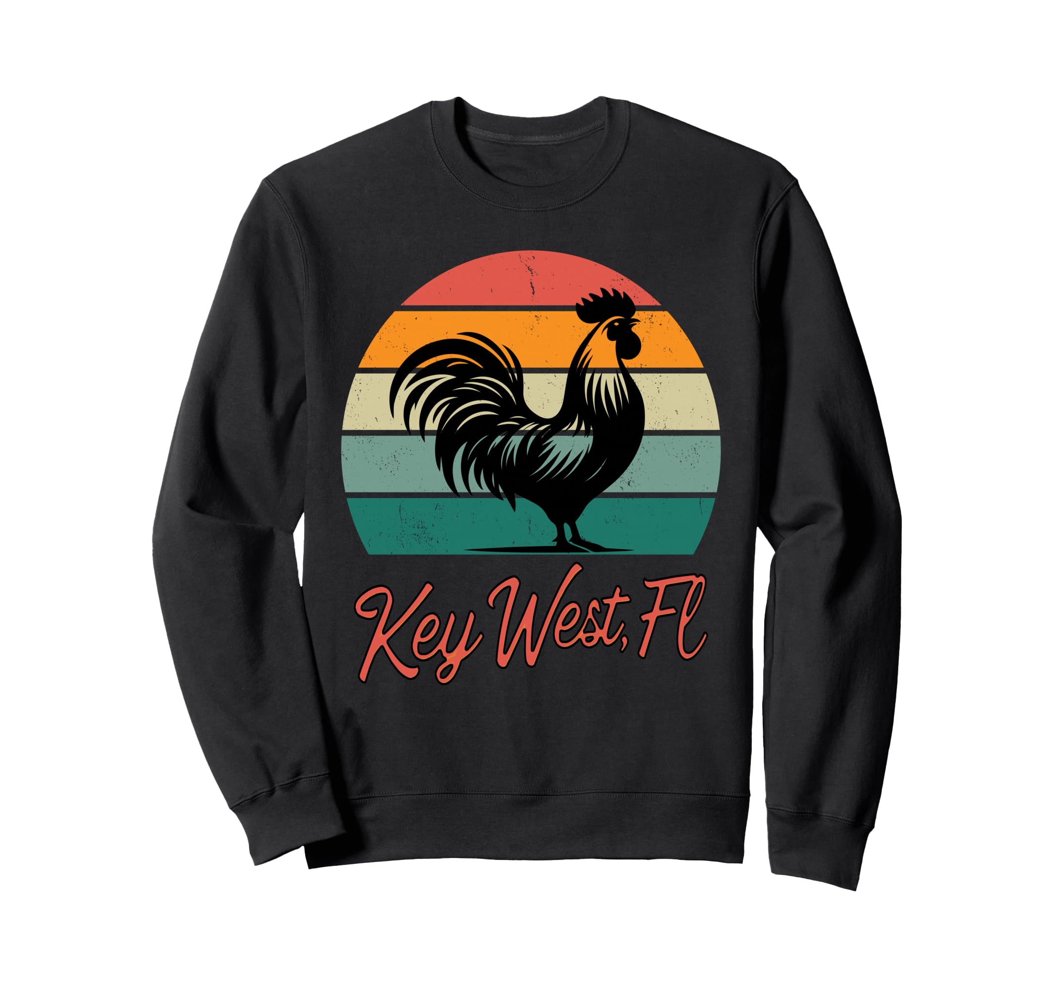 Key West Florida Rooster Sweatshirt - Casual Everyday Wear for Adults - T-Shirt, Sweatshirt, Hoodie