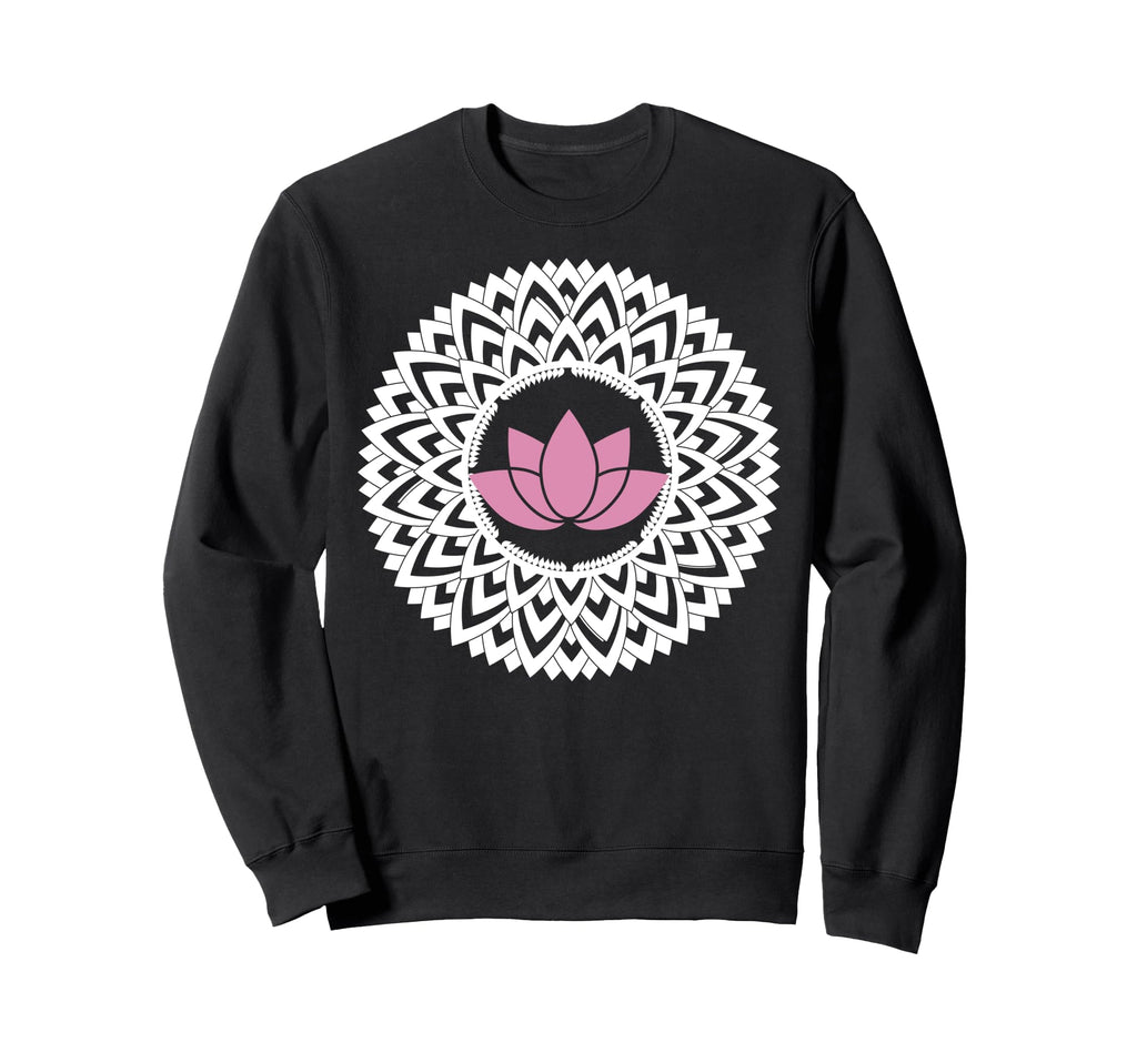 Lotus Flower Mandala Spiritual Sweatshirt - Aesthetic Graphic for Adults - T-Shirt, Sweatshirt, Hoodie