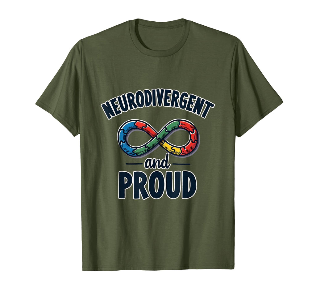 Neurodivergent And Proud Autism Awareness T-Shirt - Trendy Graphic Unisex - T-Shirt, Sweatshirt, Hoodie