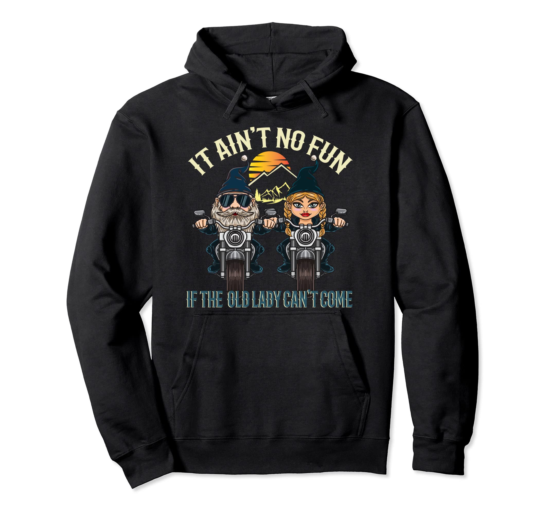 Sunset Biker Couple Matching Hoodie - Novelty Apparel for Adults - T-Shirt, Sweatshirt, Hoodie