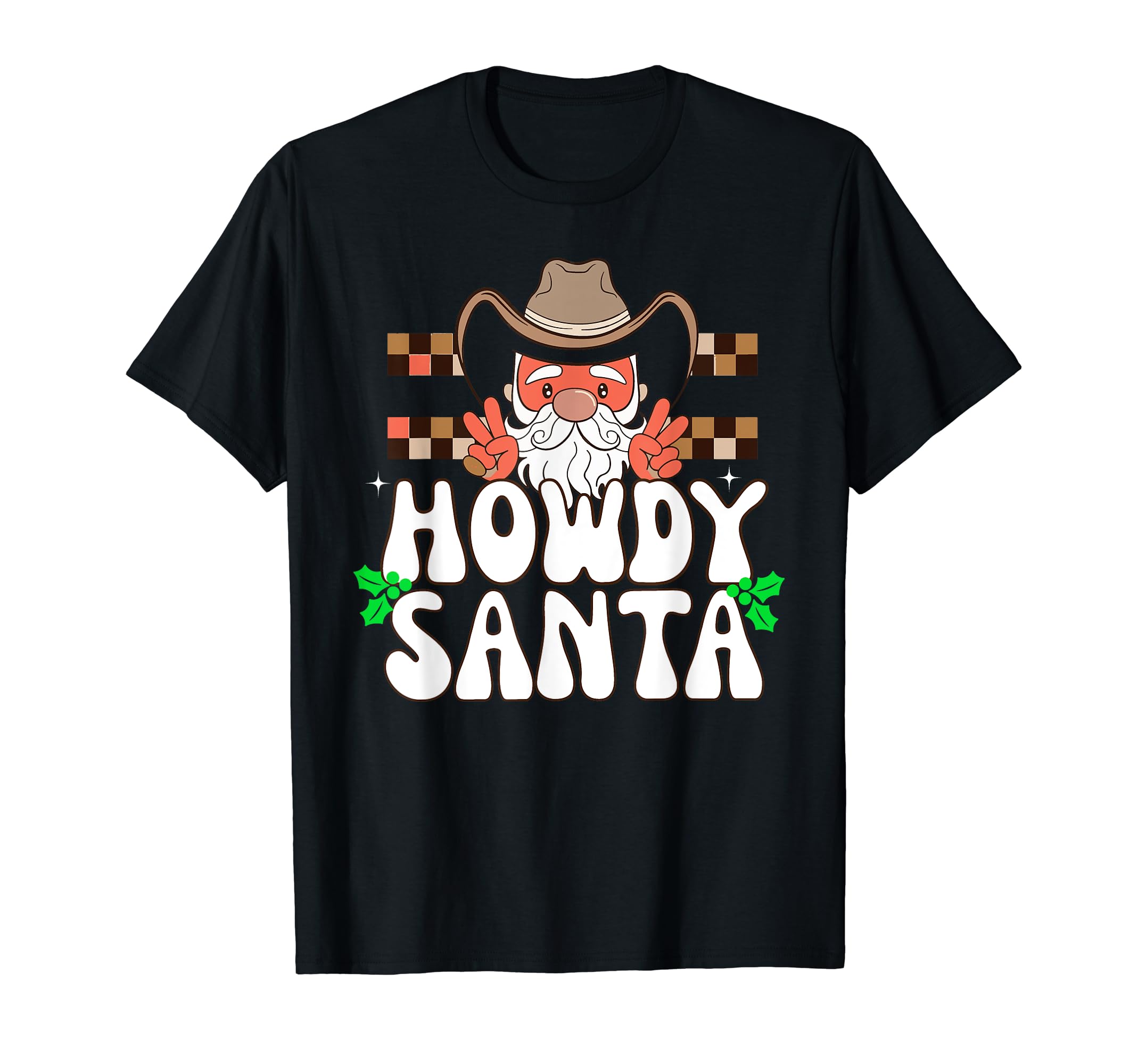 Western Howdy Santa Cowboy Boots T-Shirt - Trendy Graphic for Adults - T-Shirt, Sweatshirt, Hoodie