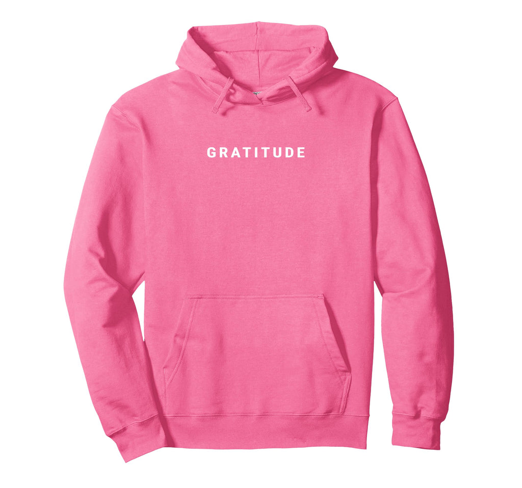 Gratitude Minimalist Hoodie - Unique Graphic Men Women - T-Shirt, Sweatshirt, Hoodie