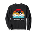 Alameda Ca Distressed Orca Killer Sweatshirt - Trendy Graphic Men Women - T-Shirt, Sweatshirt, Hoodie