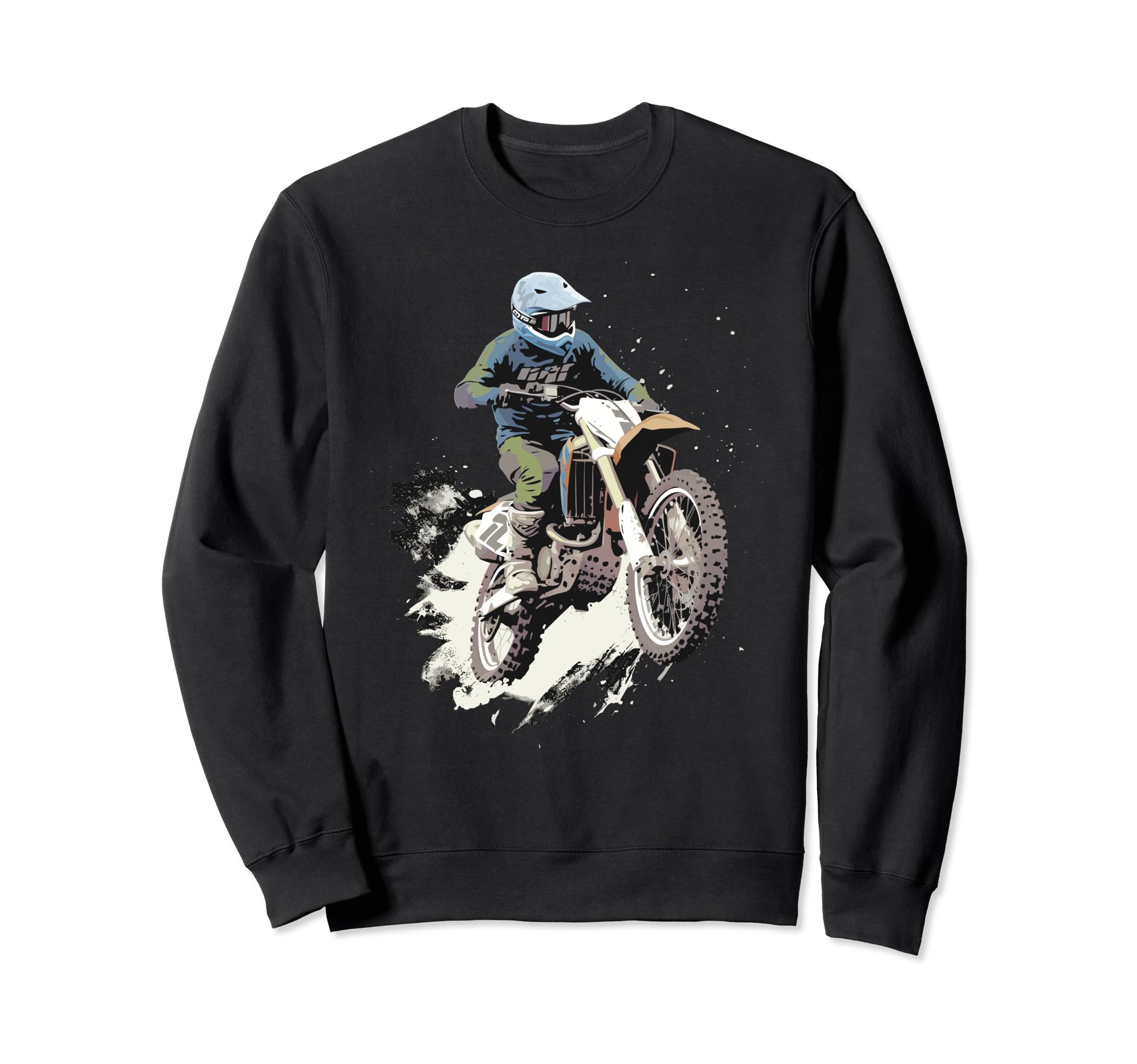 Dirt Bike Riding Motocross Racing Sweatshirt - Trendy Graphic Unisex - T-Shirt, Sweatshirt, Hoodie