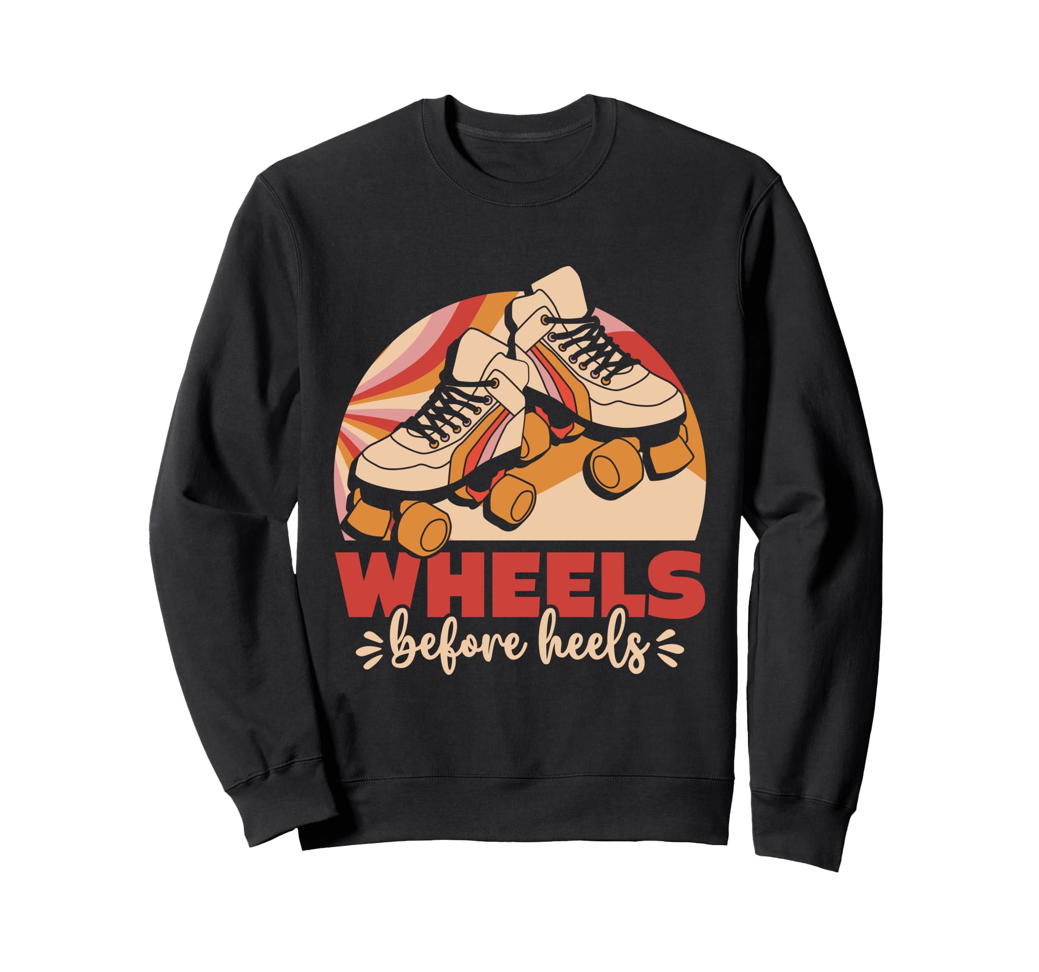 Roller Skating Skater Wheels Sweatshirt - Minimalist Print Men Women - T-Shirt, Sweatshirt, Hoodie