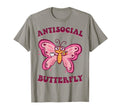 Groovy Anti Social Butterfly Ironic T-Shirt - Aesthetic Graphic for Adults - T-Shirt, Sweatshirt, Hoodie