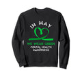 Mental Health Matters We Wear Green Sweatshirt - Trendy Graphic Men Women - T-Shirt, Sweatshirt, Hoodie