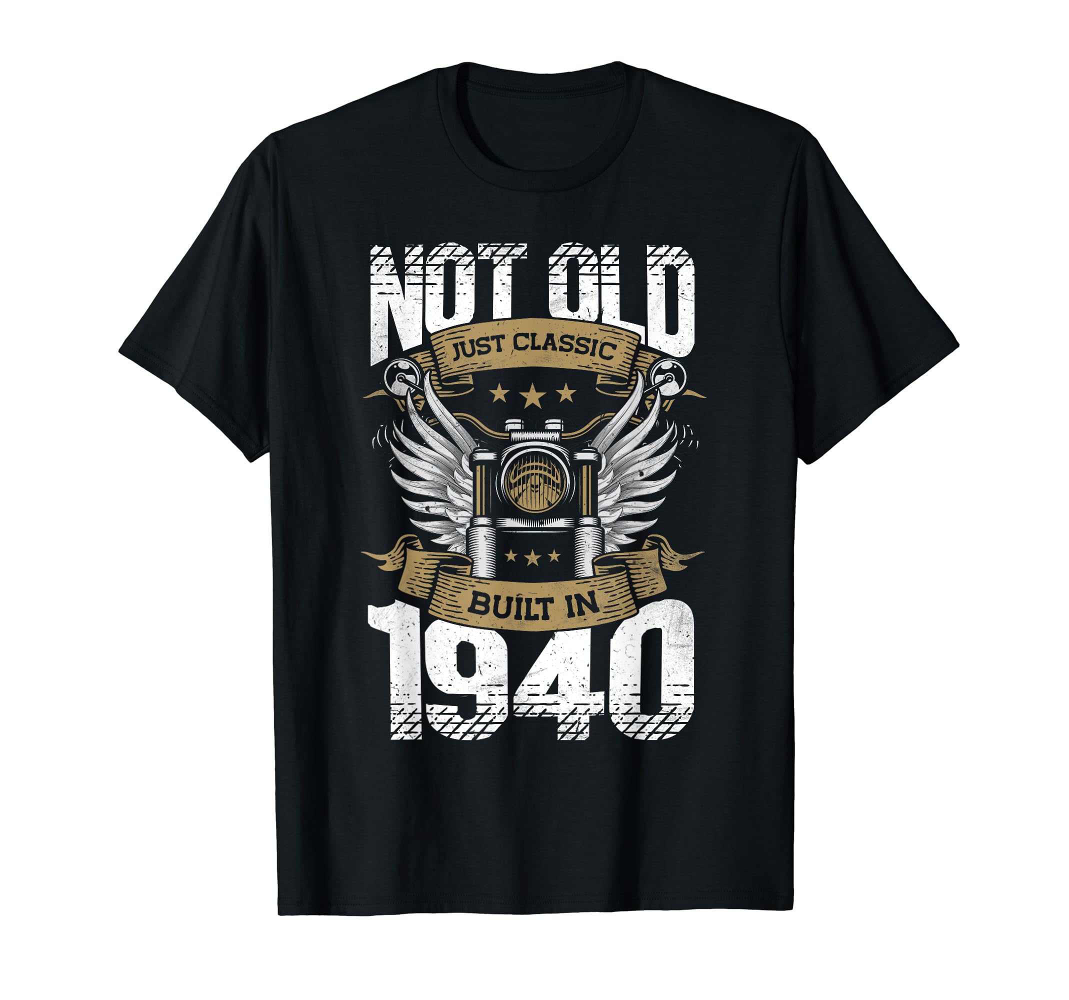 Motorcycle Biker Birthday Built 1940 T-Shirt - Trendy Graphic Men Women - T-Shirt, Sweatshirt, Hoodie