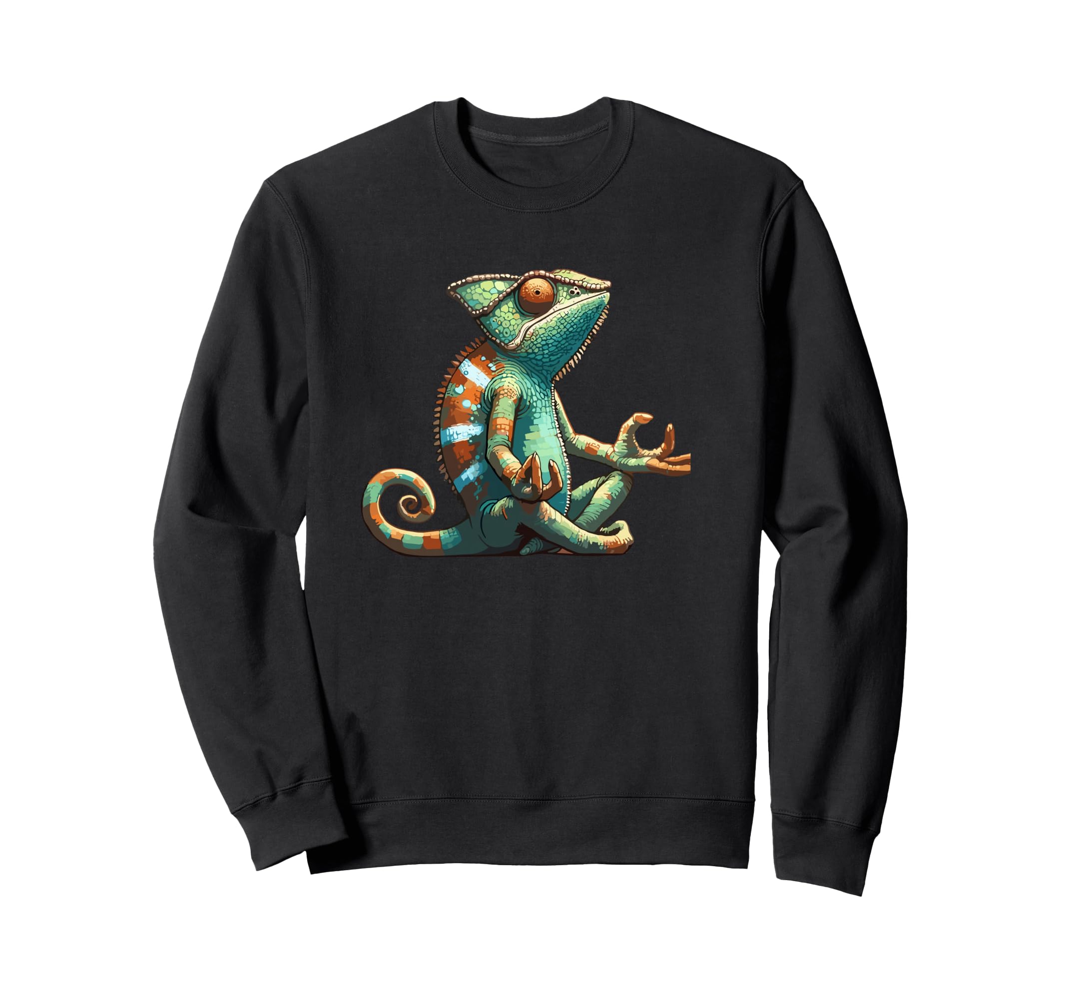 Meditation Chameleon Yoga Pose Sweatshirt - Streetwear Style for Adults - T-Shirt, Sweatshirt, Hoodie