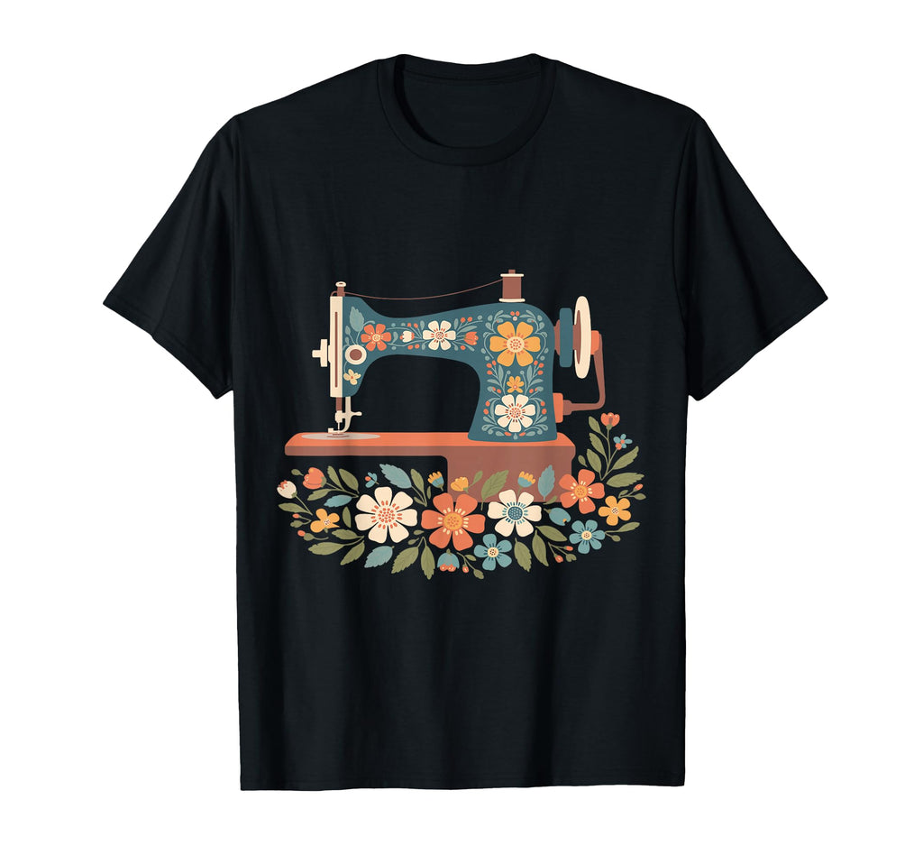 Floral Sewing Machine Sew Blessed T-Shirt - Novelty Apparel Men Women - T-Shirt, Sweatshirt, Hoodie