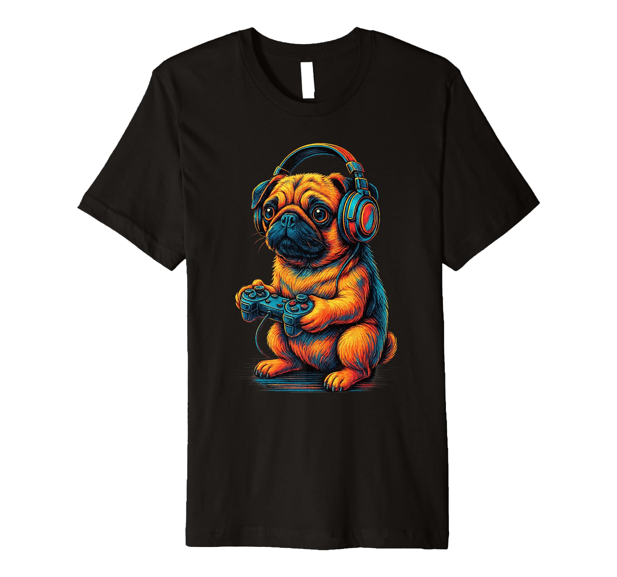 Pug Gamer Gaming Dog Lover T-Shirt - Casual Everyday Wear for Adults - T-Shirt, Sweatshirt, Hoodie