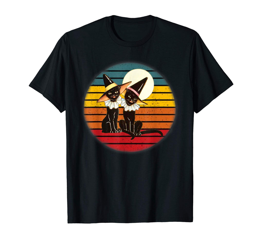 Beautiful Cat Distresses Sunset T-Shirt - Aesthetic Graphic for Adults - T-Shirt, Sweatshirt, Hoodie