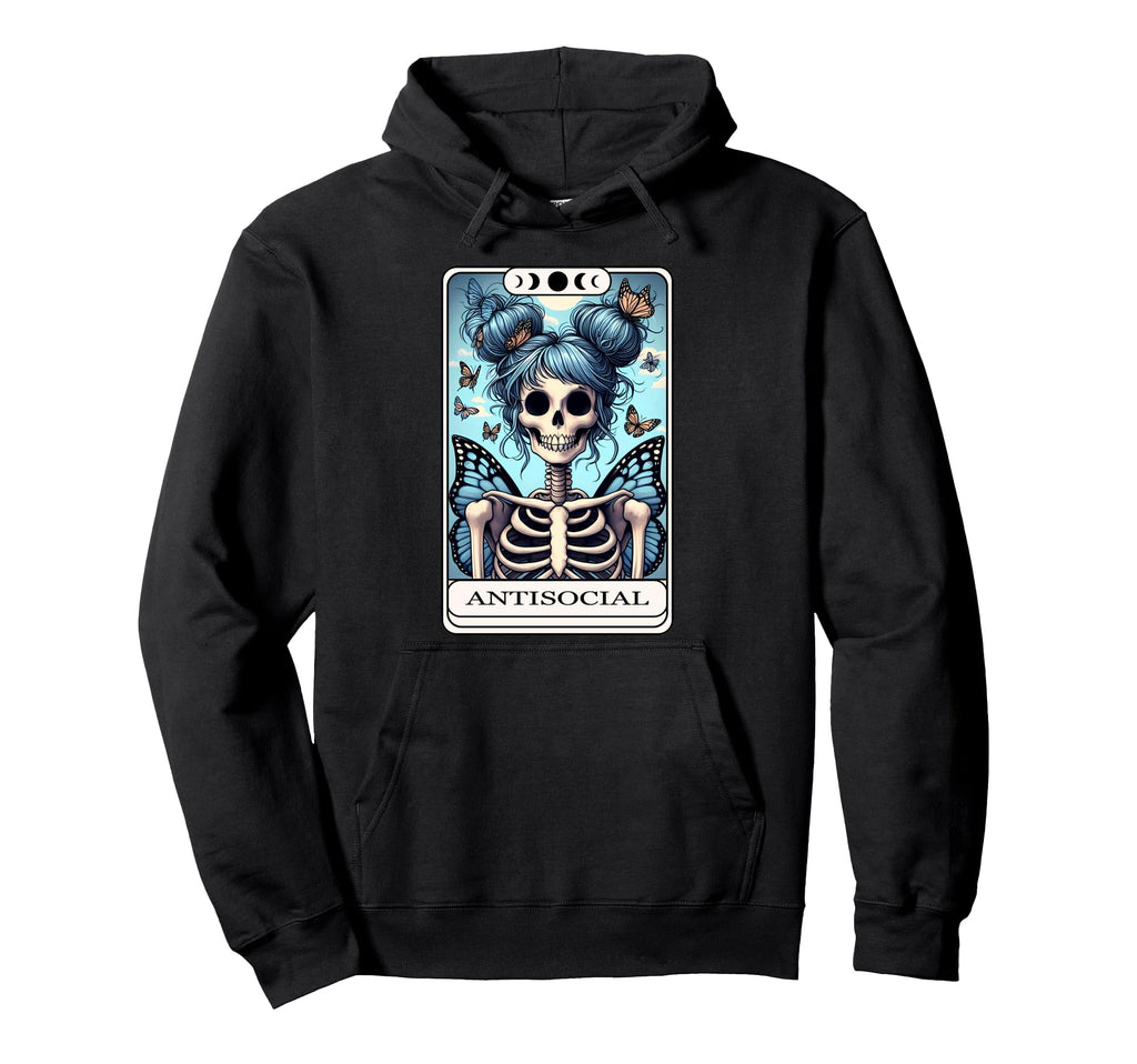 Antisocial Butterfly Tarot Card Hoodie - Streetwear Style for Adults - T-Shirt, Sweatshirt, Hoodie