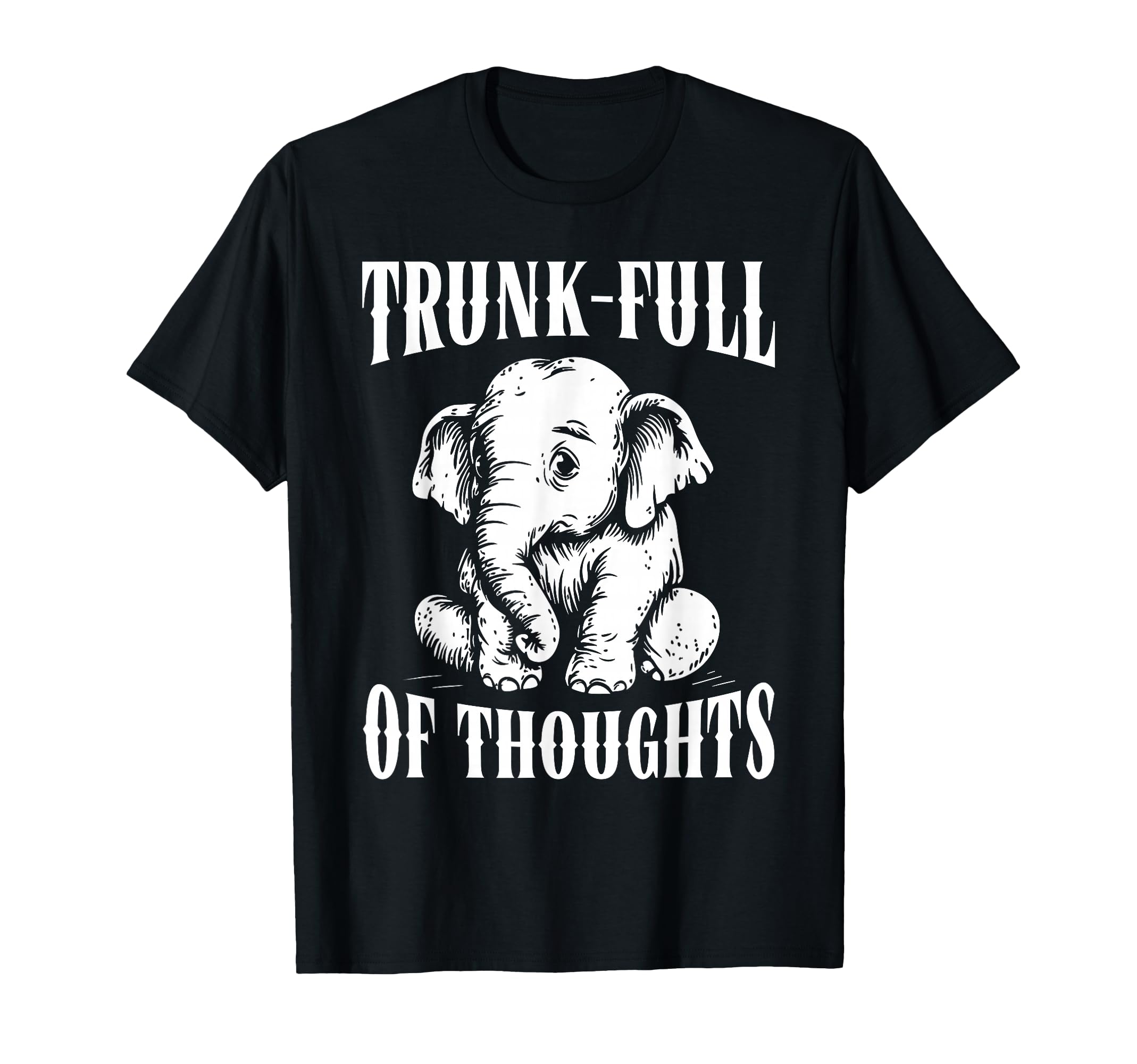 Thoughtful Elephant Overthinkers T-Shirt - Trendy Graphic for Adults - T-Shirt, Sweatshirt, Hoodie