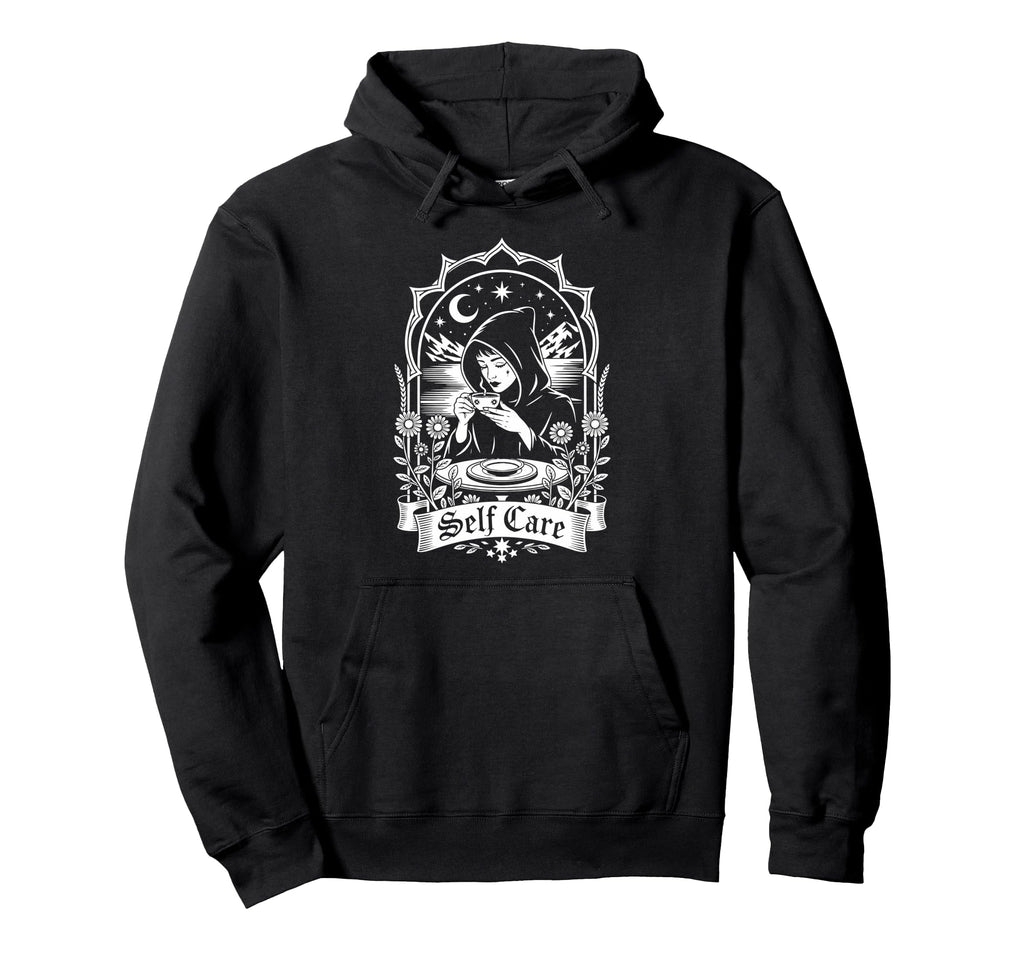 Self Care Tarot Card Night Sky And Hoodie - Casual Everyday Wear Unisex - T-Shirt, Sweatshirt, Hoodie