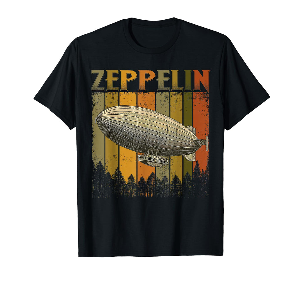 Zeppelin Dirigible Airship 70S 80S T-Shirt - Aesthetic Graphic Men Women - T-Shirt, Sweatshirt, Hoodie