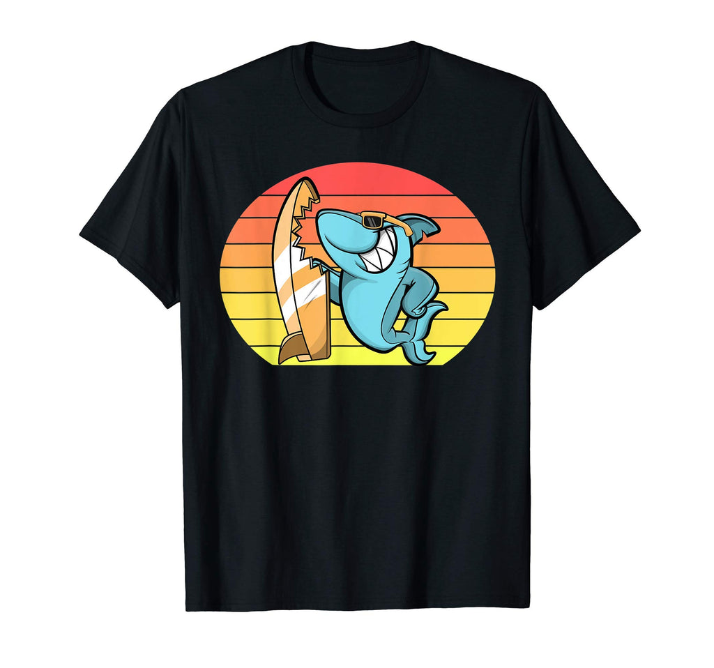 Shark Sunset Surfer Ocean Surfer Hoodie - Streetwear Style for Adults - T-Shirt, Sweatshirt, Hoodie