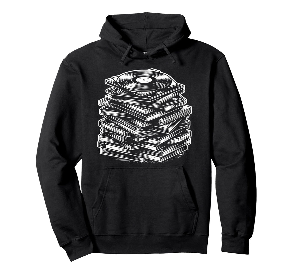 Vinyl Collecting Record Player Hoodie - Trendy Graphic for Adults - T-Shirt, Sweatshirt, Hoodie