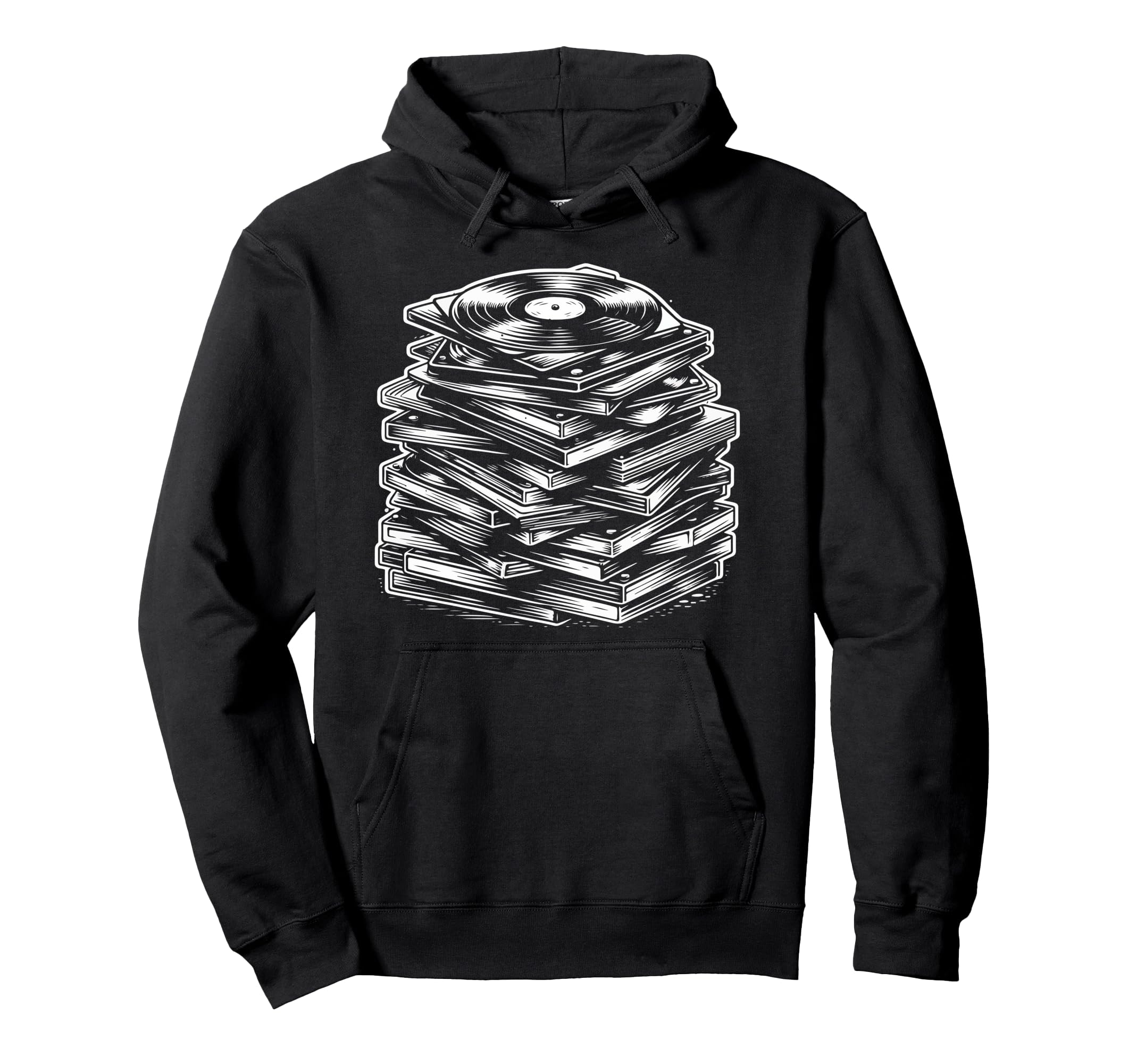 Vinyl Collecting Record Player Hoodie - Trendy Graphic for Adults - T-Shirt, Sweatshirt, Hoodie