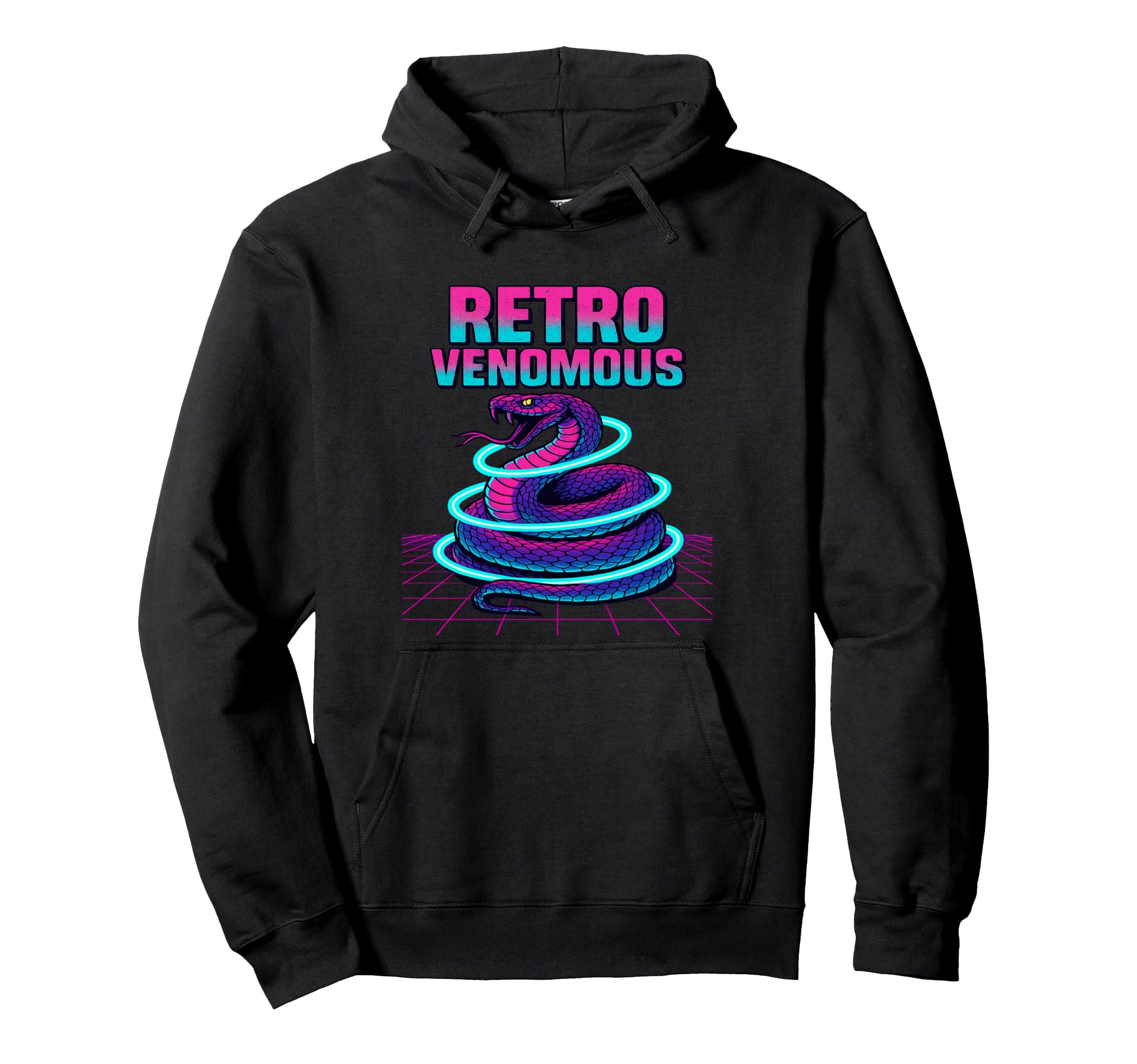 Venom Snake Vaporwave Synthwave Cobra Edgy Hoodie - Trendy Graphic Unisex - T-Shirt, Sweatshirt, Hoodie