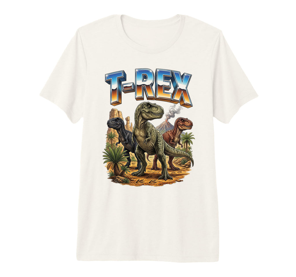 T Rex 70S 90S Dinosaur T-Shirt - Aesthetic Graphic for Adults - T-Shirt, Sweatshirt, Hoodie