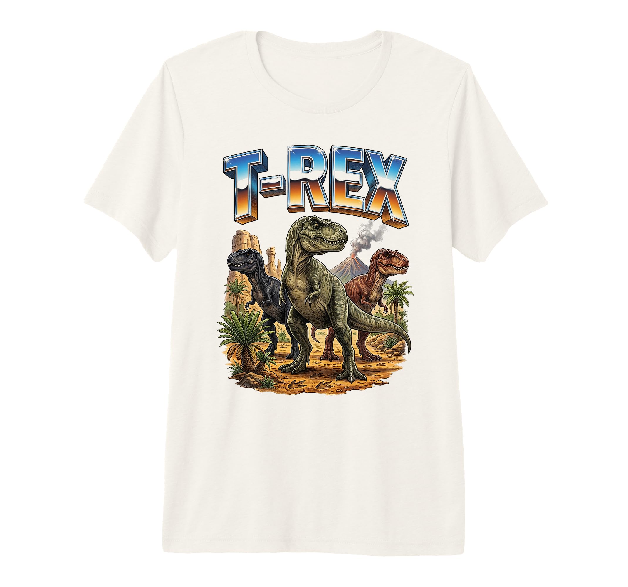 T Rex 70S 90S Dinosaur T-Shirt - Aesthetic Graphic for Adults - T-Shirt, Sweatshirt, Hoodie