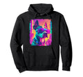 Pit Bull Dog Cyber Vaporwave 80S Synthwave Hoodie - Trendy Graphic Unisex - T-Shirt, Sweatshirt, Hoodie