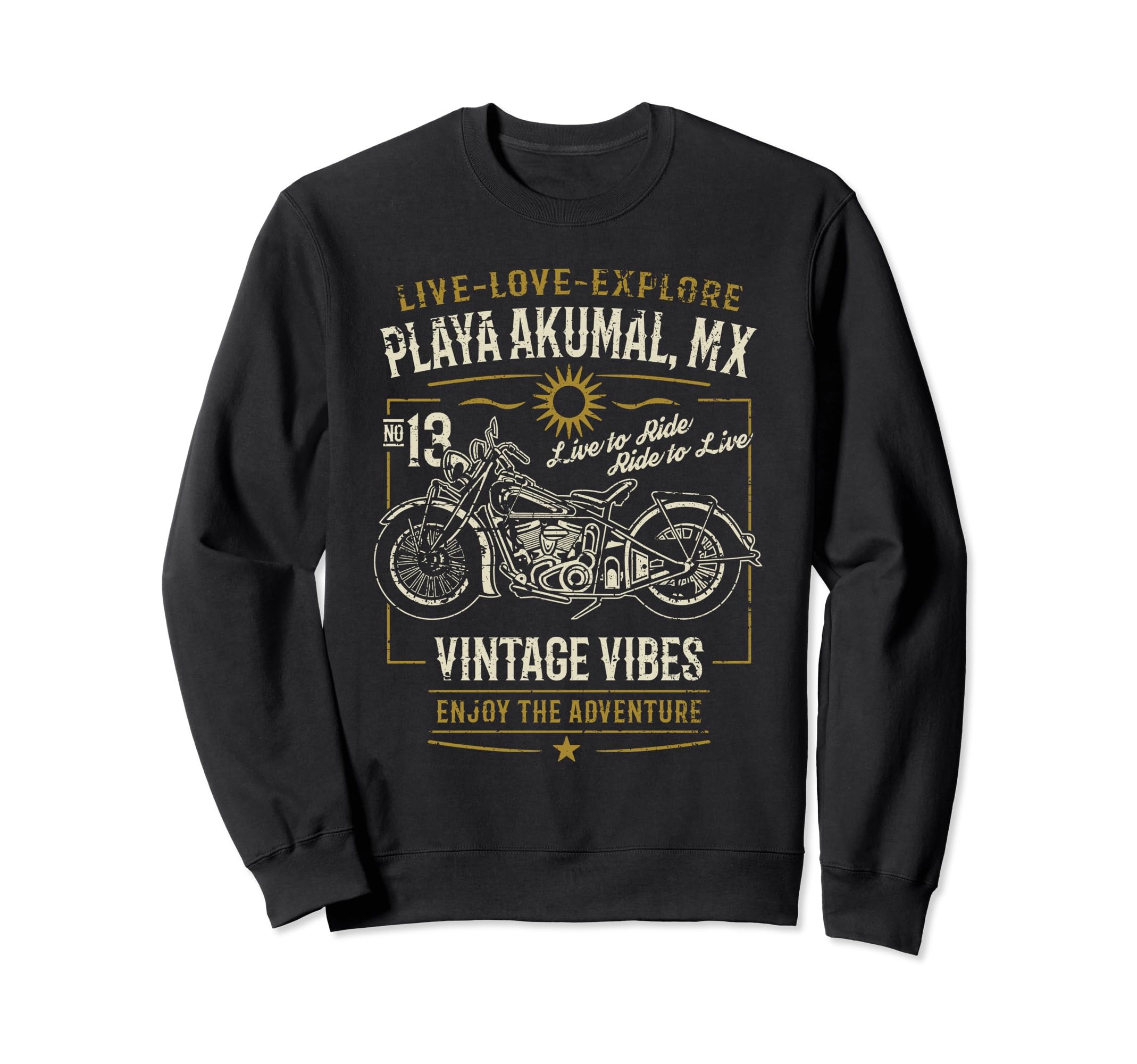 Playa Akumal Mx Mexico Distressed Sweatshirt - Casual Everyday Wear Unisex - T-Shirt, Sweatshirt, Hoodie