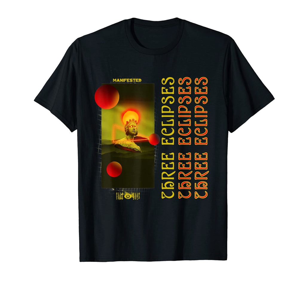 Vaporwave Aesthetic Greek Statue Eclipses T-Shirt - Trendy Graphic Unisex - T-Shirt, Sweatshirt, Hoodie
