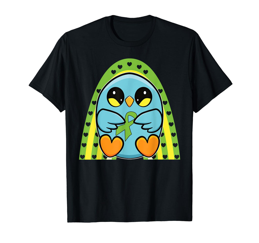 Blue Parakeet Ribbon Mental Health T-Shirt - Minimalist Print Men Women - T-Shirt, Sweatshirt, Hoodie