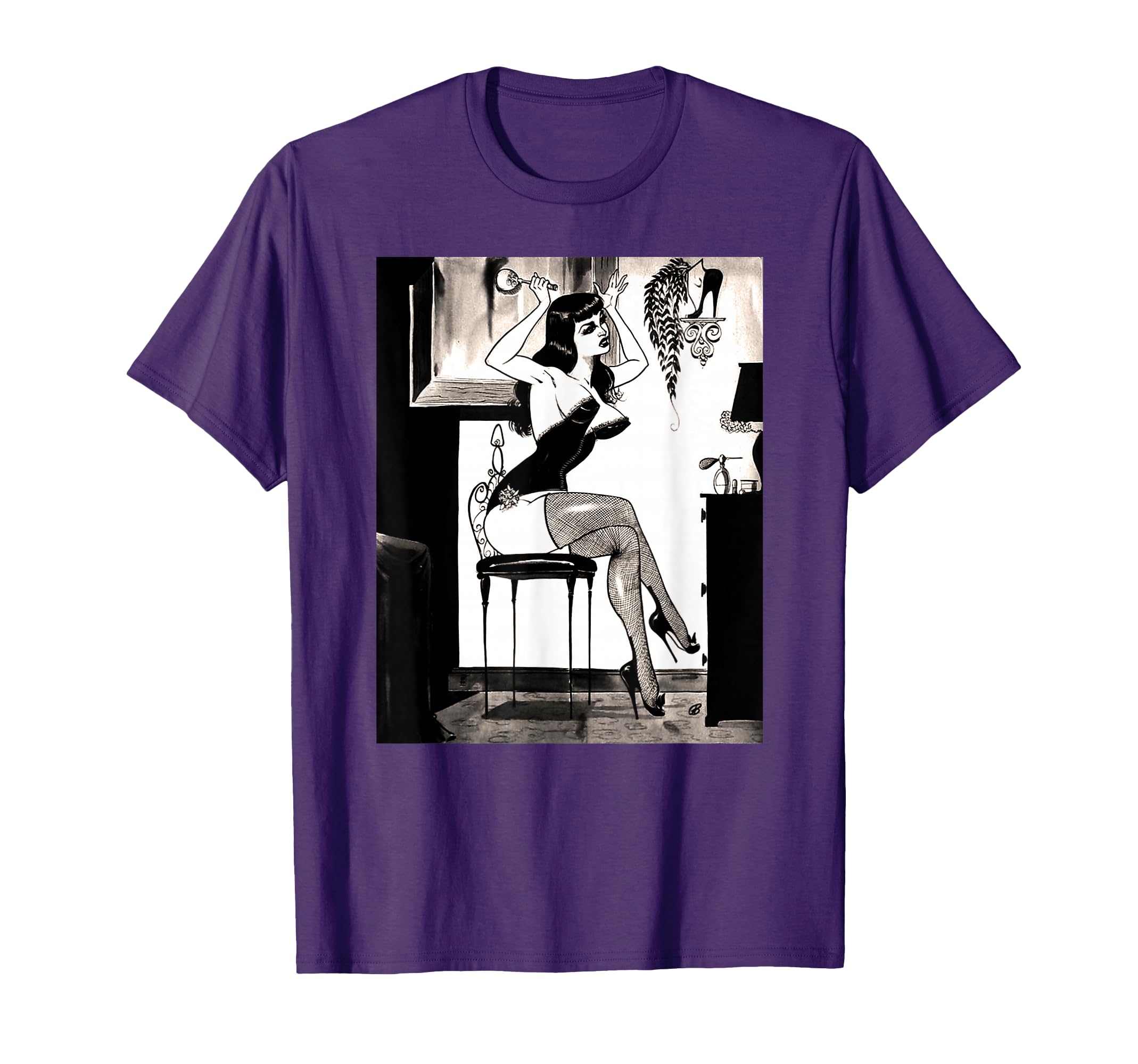 Hot Pin Up Lingerie And Heels Pinup T-Shirt - Minimalist Print Unisex - T-Shirt, Sweatshirt, Hoodie