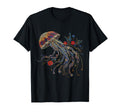 Jellyfish Colorful Flower Patterns T-Shirt - Minimalist Print for Adults - T-Shirt, Sweatshirt, Hoodie