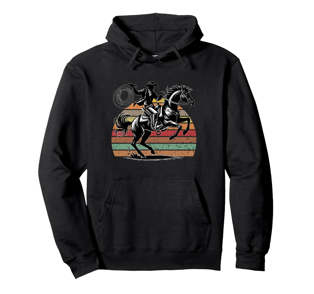 Cowboy Riding Adventure Western Hoodie - Trendy Graphic Unisex - T-Shirt, Sweatshirt, Hoodie