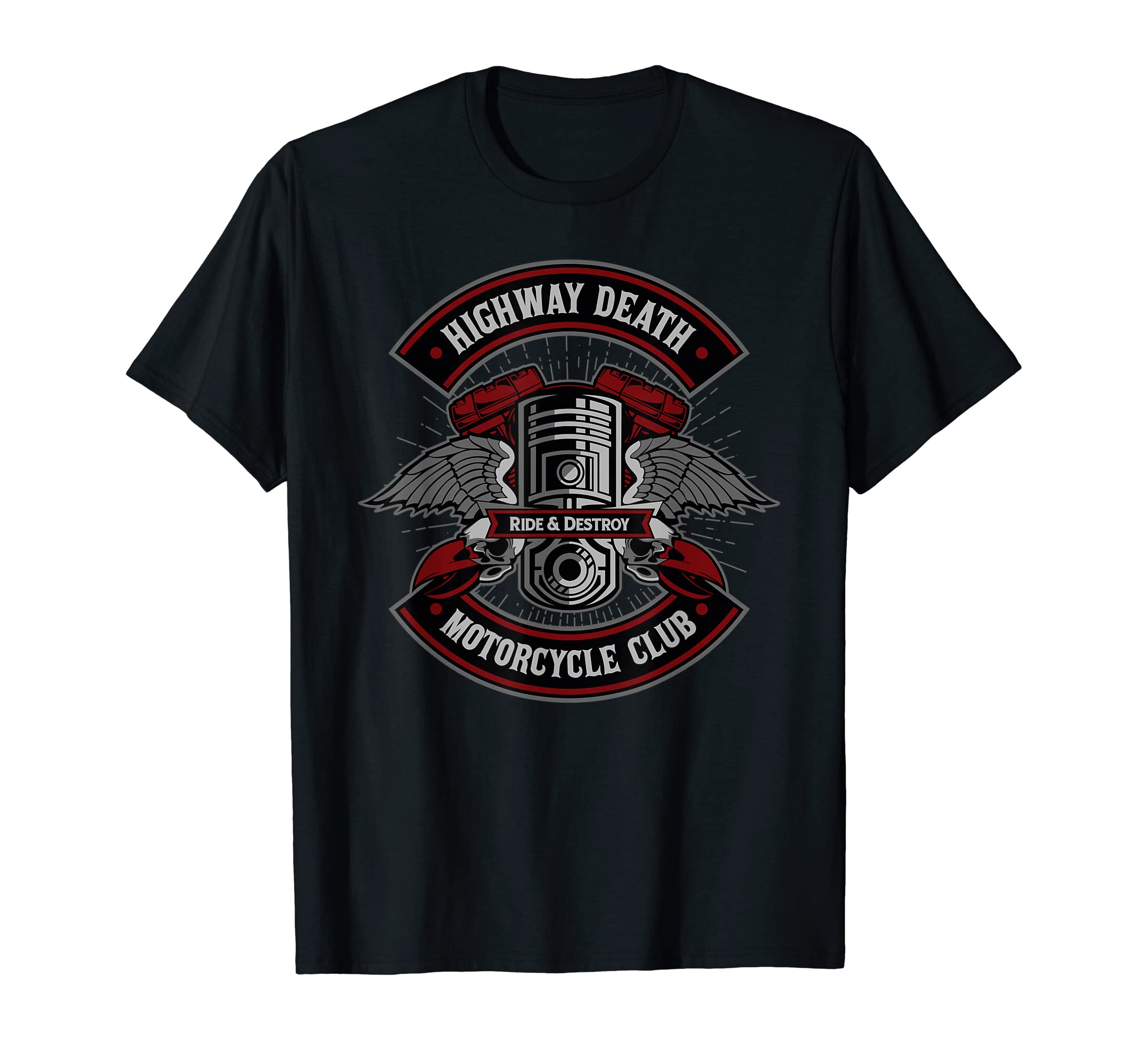 Highway Death Motor Chopper Biker T-Shirt - Custom Art Print for Adults - T-Shirt, Sweatshirt, Hoodie