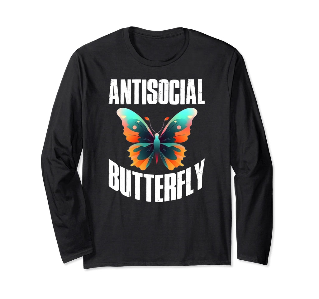 Antisocial Butterfly T-Shirt - Unique Graphic Unisex - T-Shirt, Sweatshirt, Hoodie