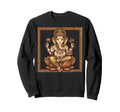 Ganesha Yoga Mandala Meditation Sweatshirt - Unique Graphic for Adults - T-Shirt, Sweatshirt, Hoodie