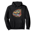 Ride And Roses Nostalgic Vibrant Elegant Hoodie - Aesthetic Graphic Unisex - T-Shirt, Sweatshirt, Hoodie